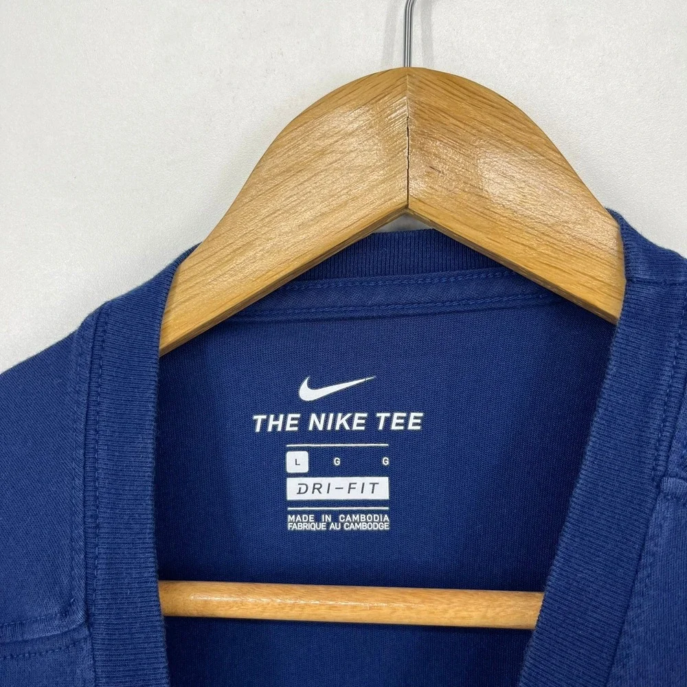 Nike Mens Dri-FIT Just Do It Basketball Graphic T-Shirt Navy Blue Large